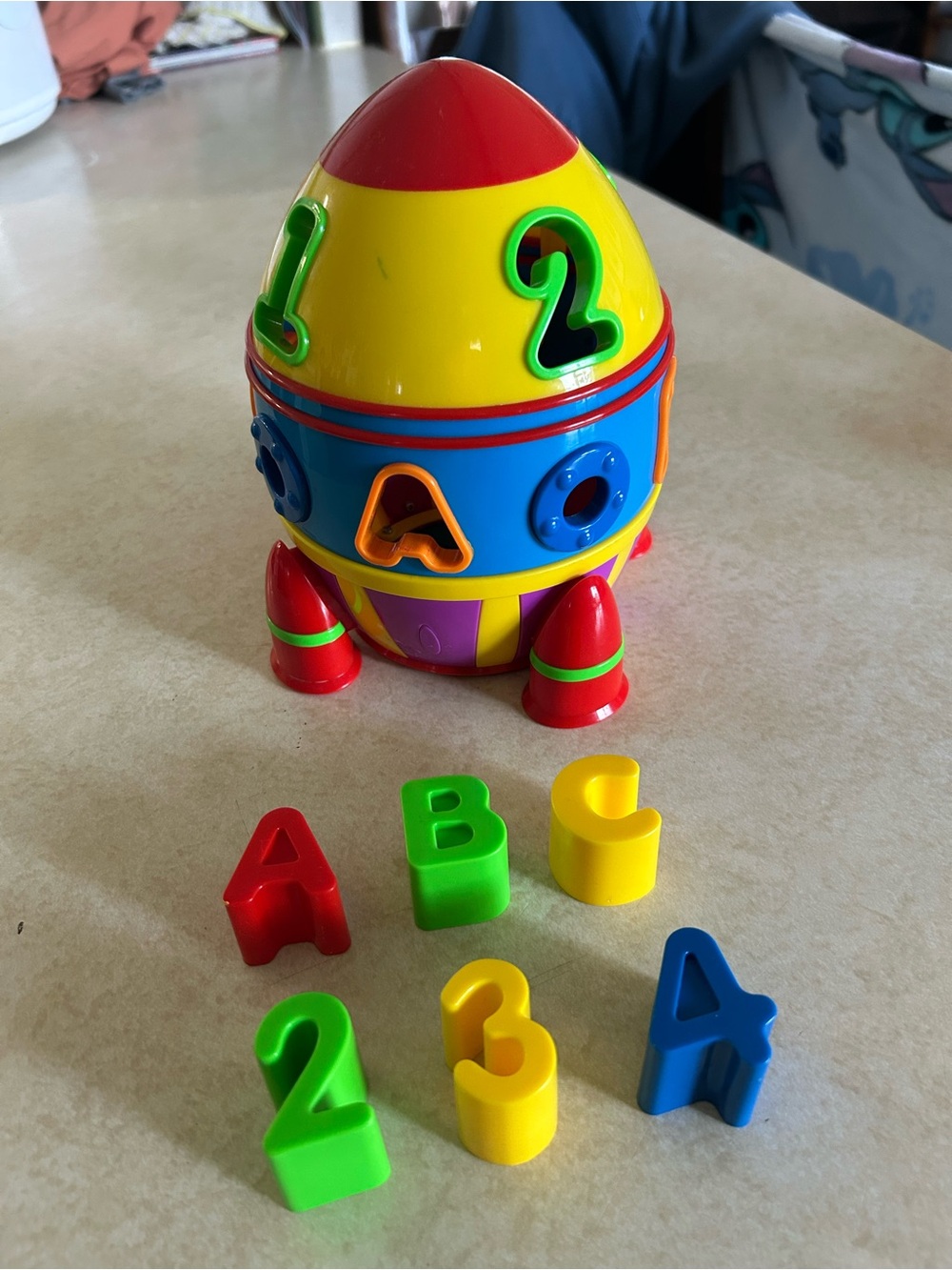 Colorful Rocket Shape Sorter Toy - Multi-Color Educational Kids Toy